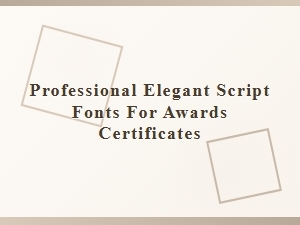 Elegant Professional Script Fonts for Awards and Certificates