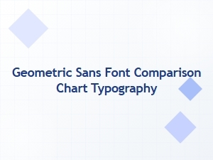 A Guide to Geometric Sans Font Comparison Charts
