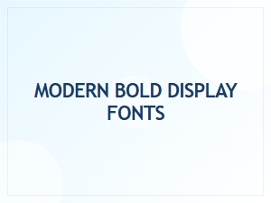 Modern Bold Display Fonts for Album Covers